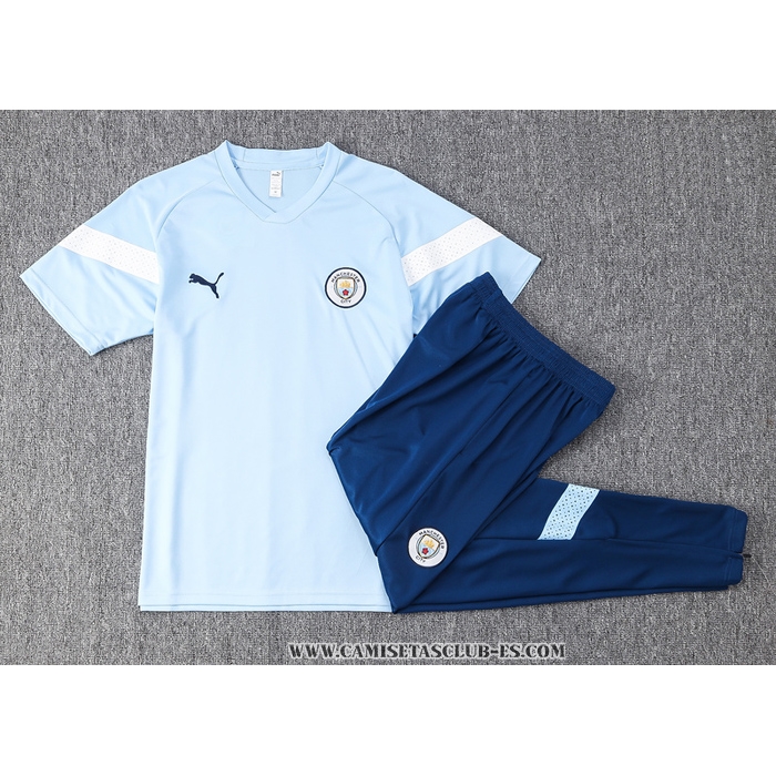 Chandal del Manchester City 22-23 Manga Corta Azul